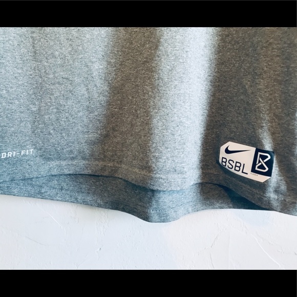 Nike Gray & Black Baseball Dri-Fit Tee - Picture 4 of 6